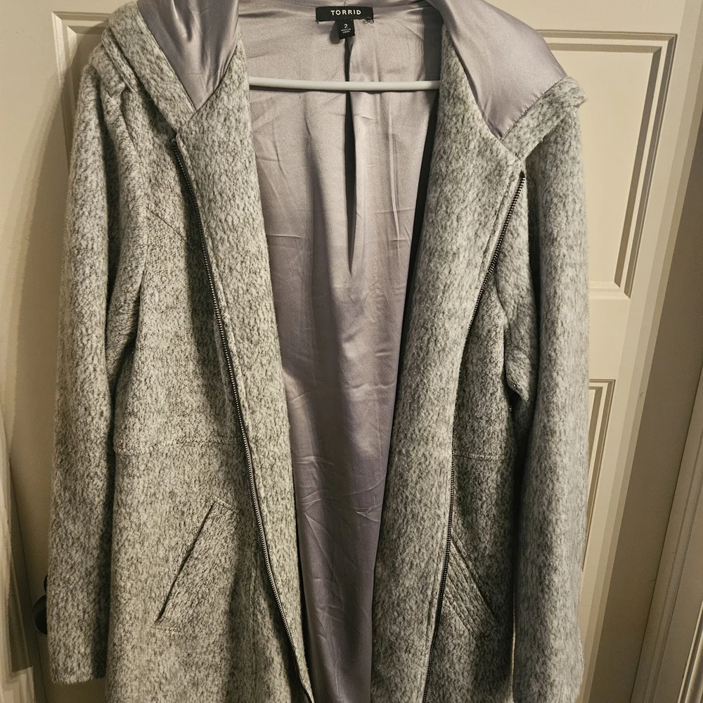 Torrid Gray Satin Jacket - Picture 2 of 3